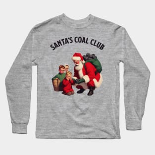 Santa's Coal Club - Funny Vintage Christmas Long Sleeve T-Shirt